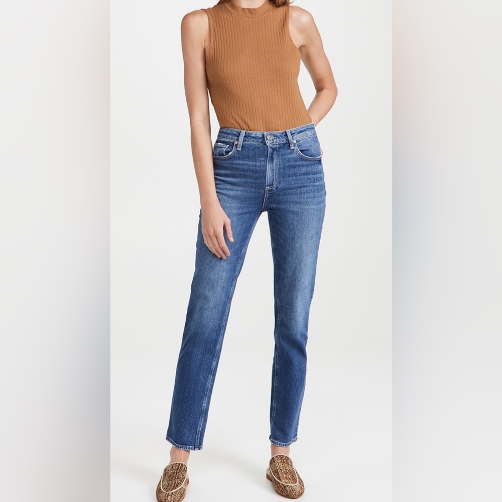 PAIGE Blue Straight Leg Jeans